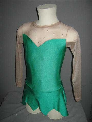 Body ritmica in lycra e tulle